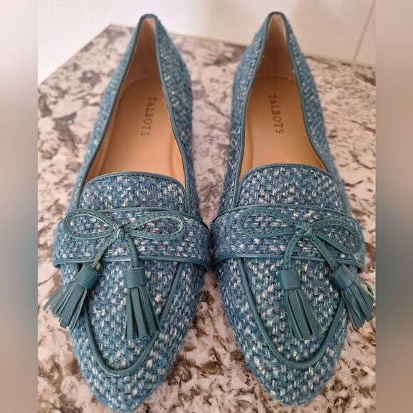Talbots Francrsca Textured Bow Tie Driving  Loafers Size 8M - Picture 1 of 9